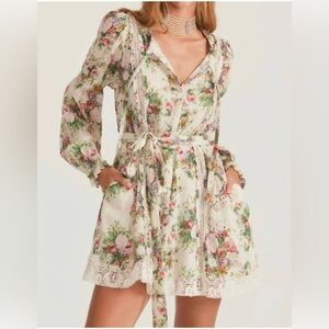 Loveshackfancy Fria Dress | Romantic Bohemian Floral Midi | Size SMALL